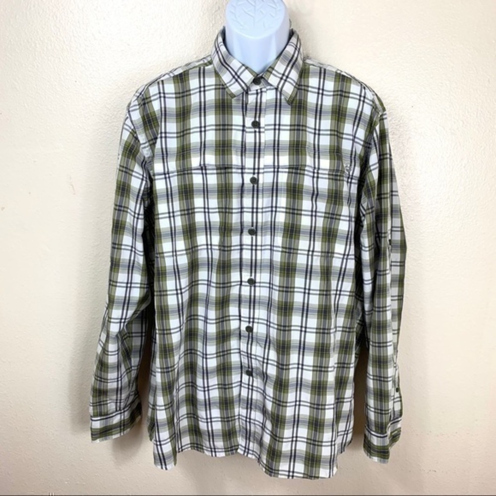 Wrangler Western Men’s Shirt striped green white L